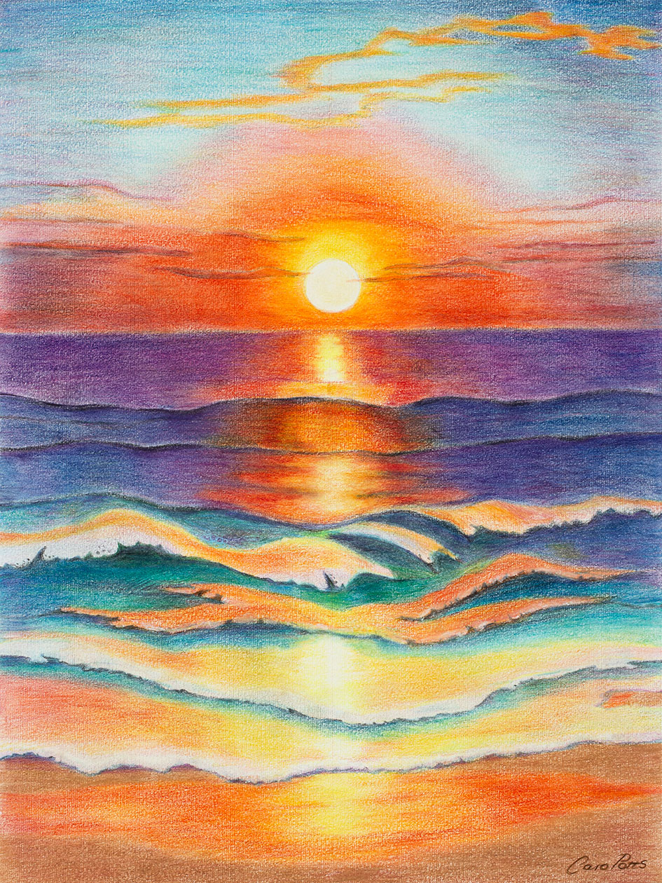 Alexander Art Academy | Oceana Exhibition | Caroline Potts - West Coast Sunset