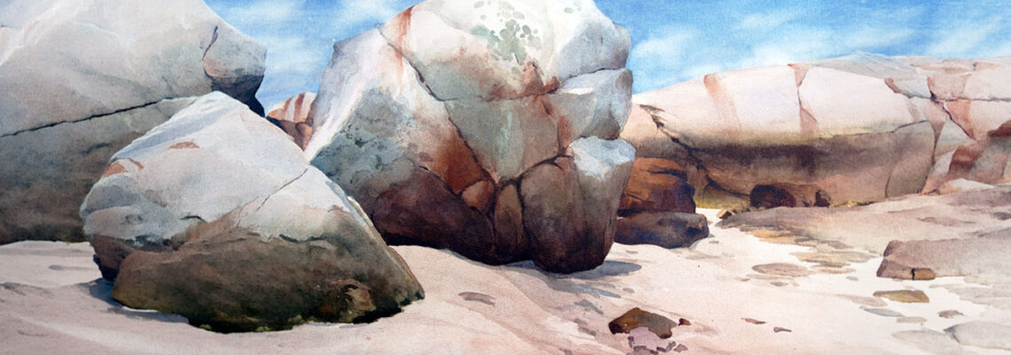 Watercolour - Painting Rocks and Rock Textures - Header